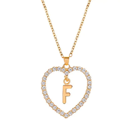 Rhinestone Initial Letter Necklace