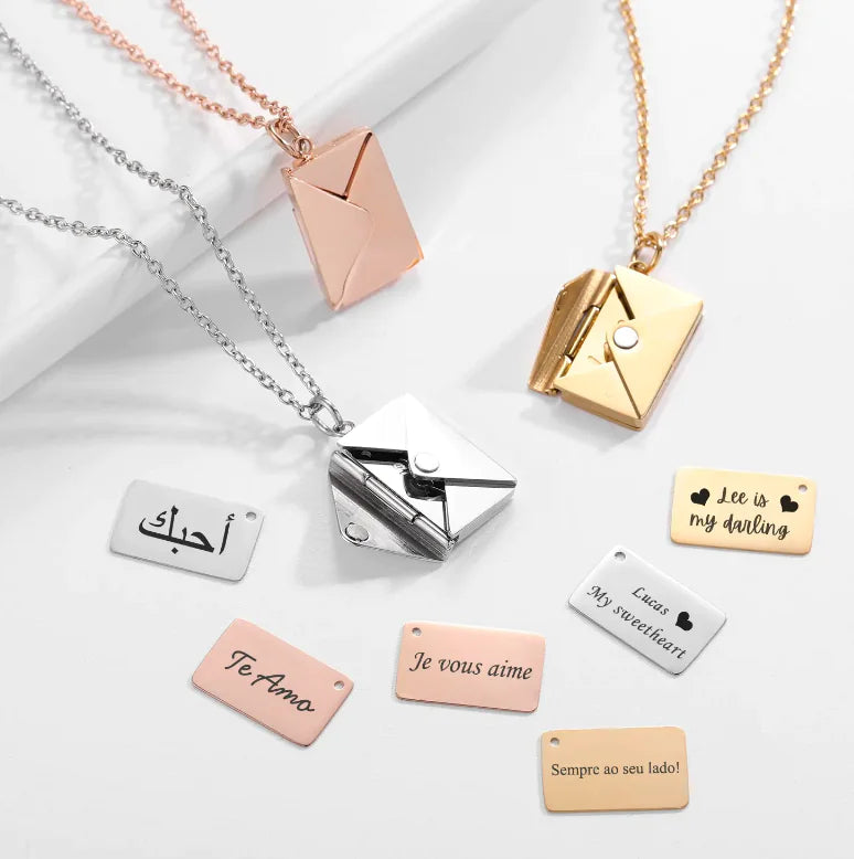 Envelope Letter Necklace